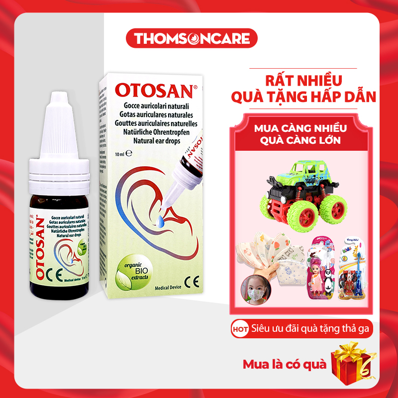 Nhỏ tai Otosan mẫu mới - Tinh dầu Hạnh nhân, Keo ong giúp làm sạch lấy ráy tai giảm đau tai, nấm tai