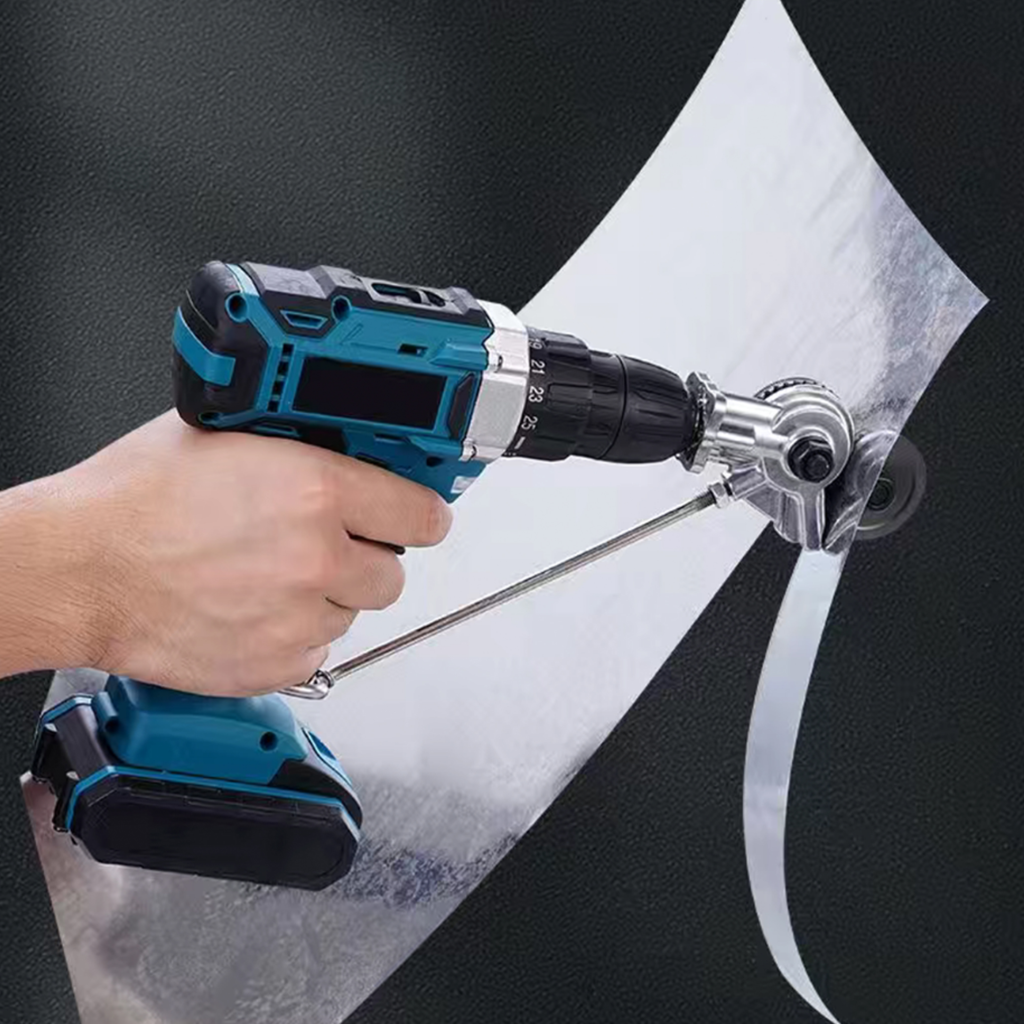 Đầu Chuyển Cắt Tôn Gắn Máy Khoan - Lưỡi Cắt Tôn Lắp Khoan Pin - Dụng Cụ Cắt Tôn Đa Năng