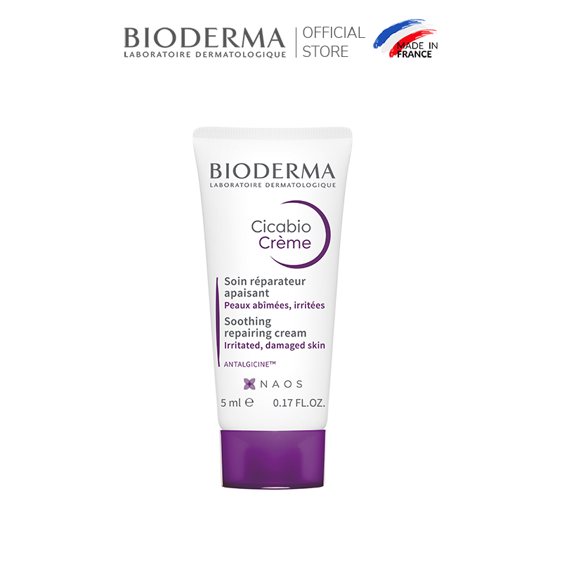[QUÀ TẶNG KHÔNG BÁN] Kem dưỡng làm dịu và phục hồi nhanh da tổn thương Bioderma Cicabio Crème+ - 5ml