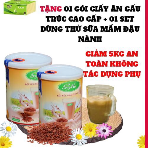 SỮA MẦM GẠO LỨT SOYNA KHÔNG ĐƯỜNG 400GR COMBO 02 HỘP - GIÚP GIẢM CÂN, PHÒNG CHỐNG TIỂU ĐƯỜNG, TỐT CHO NGƯỜI TIỂU ĐƯỜNG