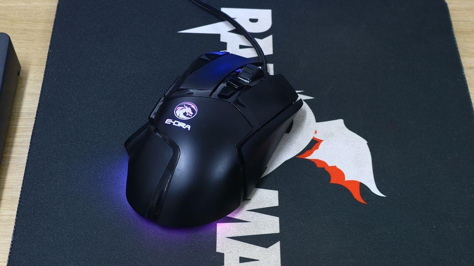 Chuột chơi game E-Dra EM6502 (PWM3327) / EM6502 PRO (PMW3389) led RGB Bảo hành 2 năm