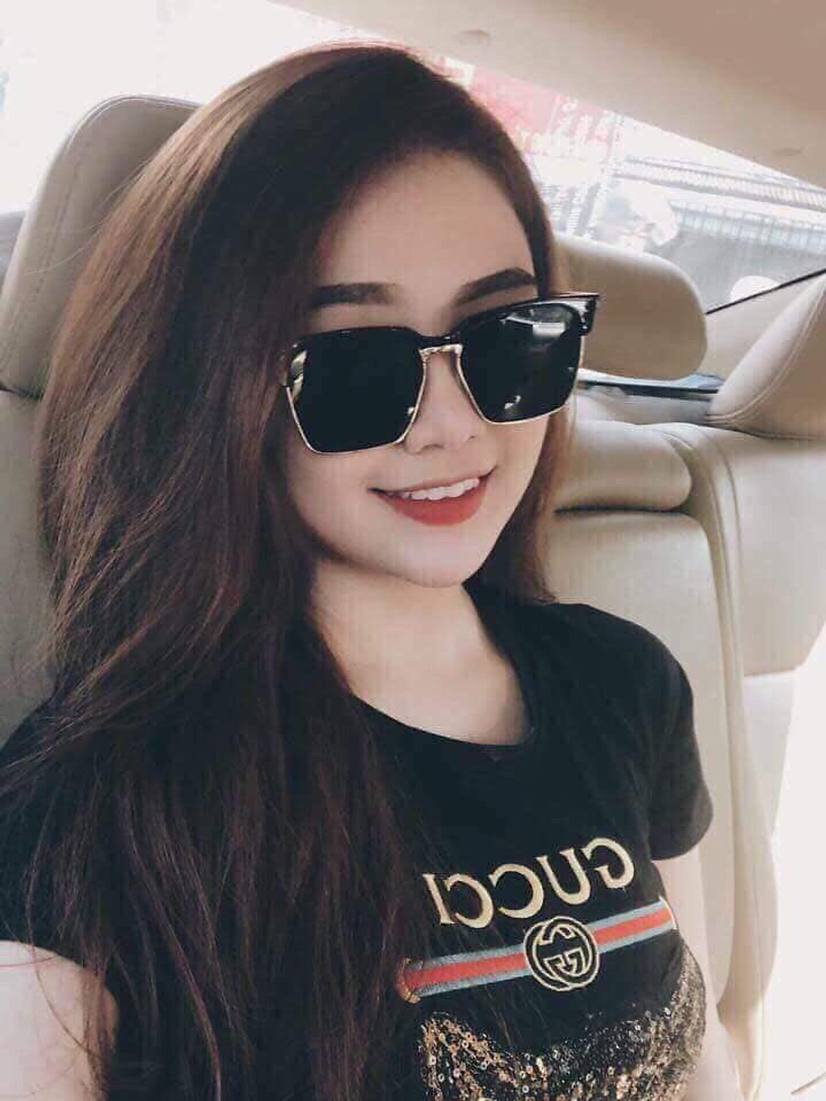 Mắt kính nam nữ gọng gm2019 vuông kim loại cao cấp hot trend