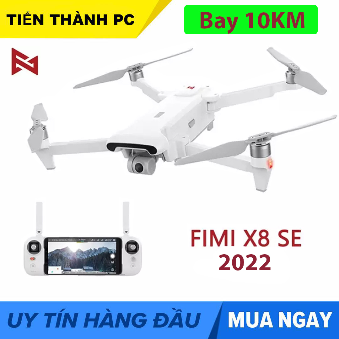 [Trả góp 0%][ BẢO HÀNH 12 THÁNG ] Flycam] Flycam Xiaomi Fimi X8 SE 2022 V2 Gấp Gọn Gimbal Trống Rung 3 Trục Quay Phim 4K Tầm xa 10KM Thời Gian Hoạt Động 33 Phút