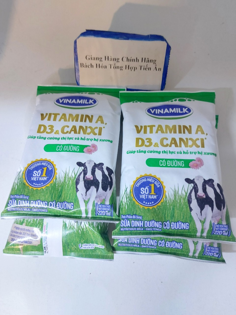 Combo 4 bịch Sữa dinh dưỡng có đường Vinamilk A&D3  220ml