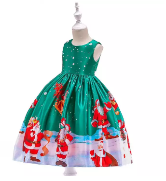 Váy đầm bé gái noel ông già noel bông tuyết
