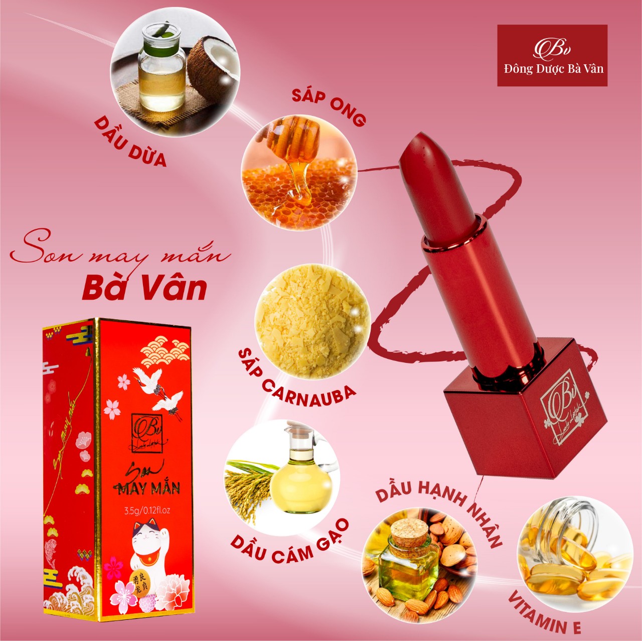 Son thảo dược lucky lipstick, son may mắn - sản phẩm của đông y bà vân, son thảo dược chính hãng, son môi cao cấp chính hãng, son môi