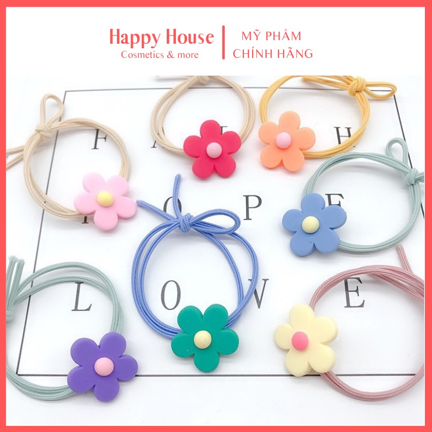 Dây buộc tóc hoa cúc - Dây cột tóc hoa cúc phong cách Hàn Quốc - Happy House