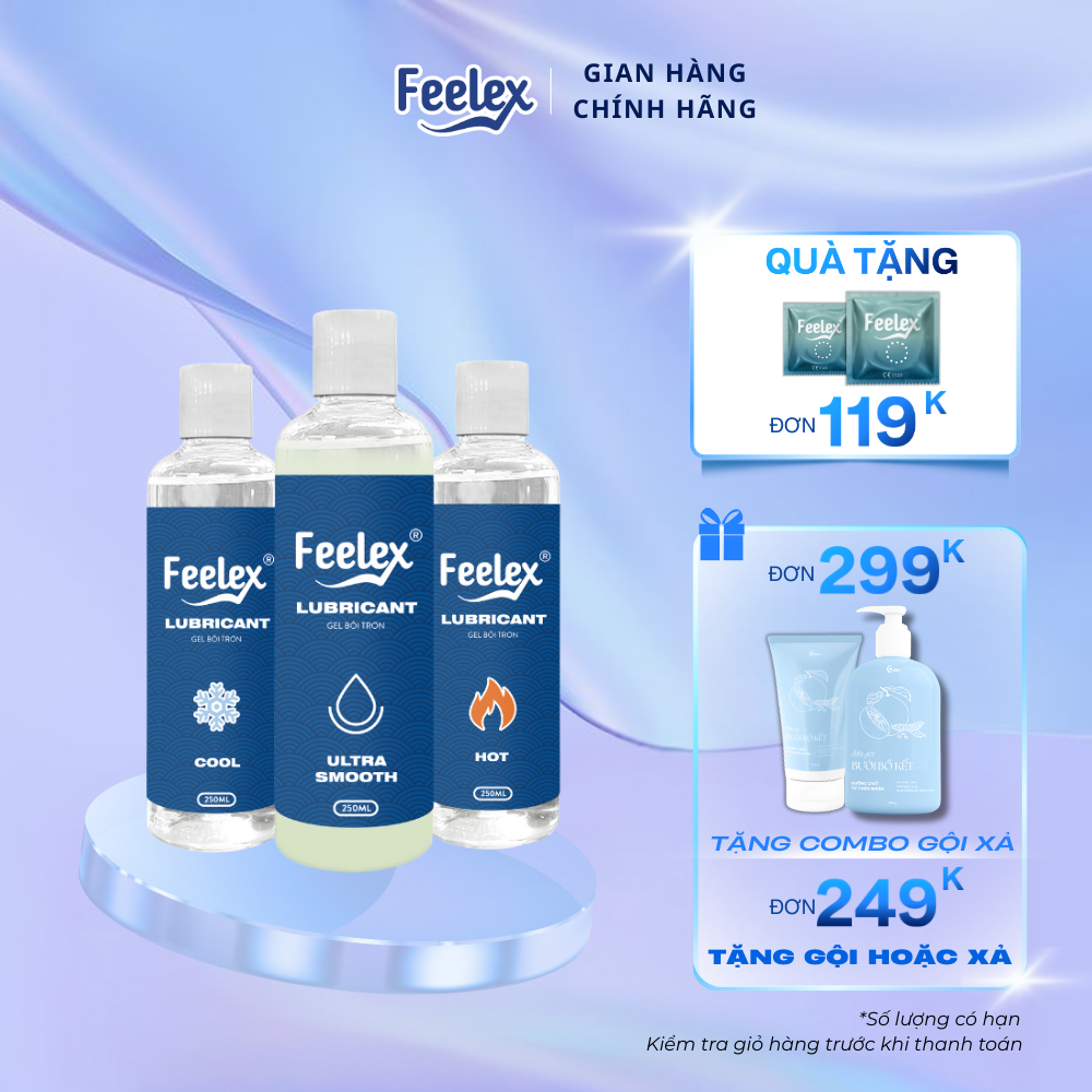 Gel bôi trơn quan hệ Feelex Lubricant gấp đôi độ trơn, nhiều mùi hương - Chai 250ml/Tuýp 50ml