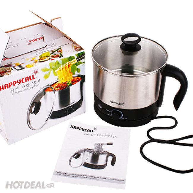 Nồi đun siêu tốc nấu mì luộc trứng đa năng HappyCall 1.5L inox có chỉnh nhiệt Nồi đun siêu tốc nấu mì luộc trứng đa năng HappyCall 1.5L inox có chỉnh nhiệt