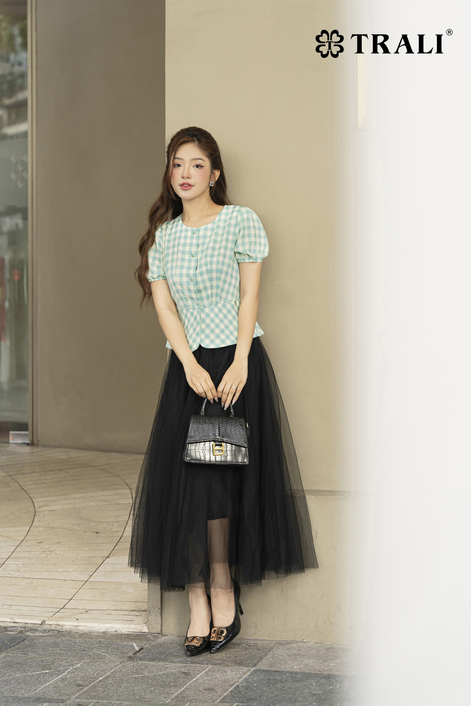 Áo sơ mi nữ trali 24116