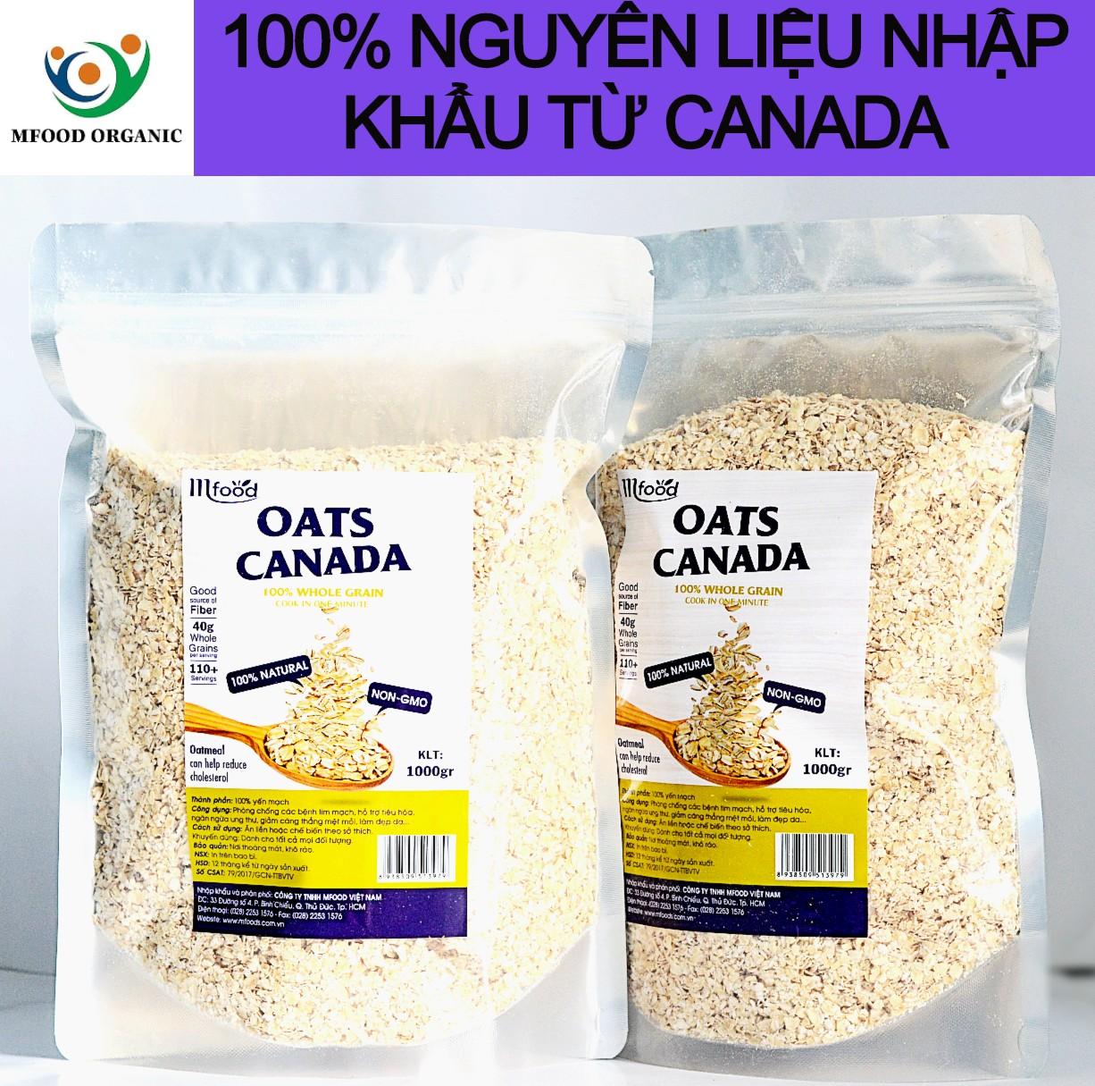Yến mạch canada cán vỡ 1kg