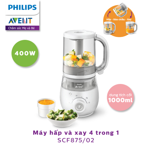 Máy hấp và xay thức ăn philips avent scf875.02