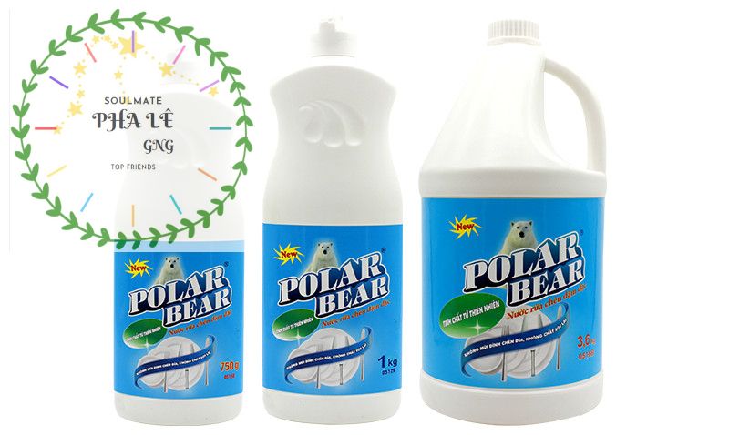 Nước rửa chén polar bear 3.6kg