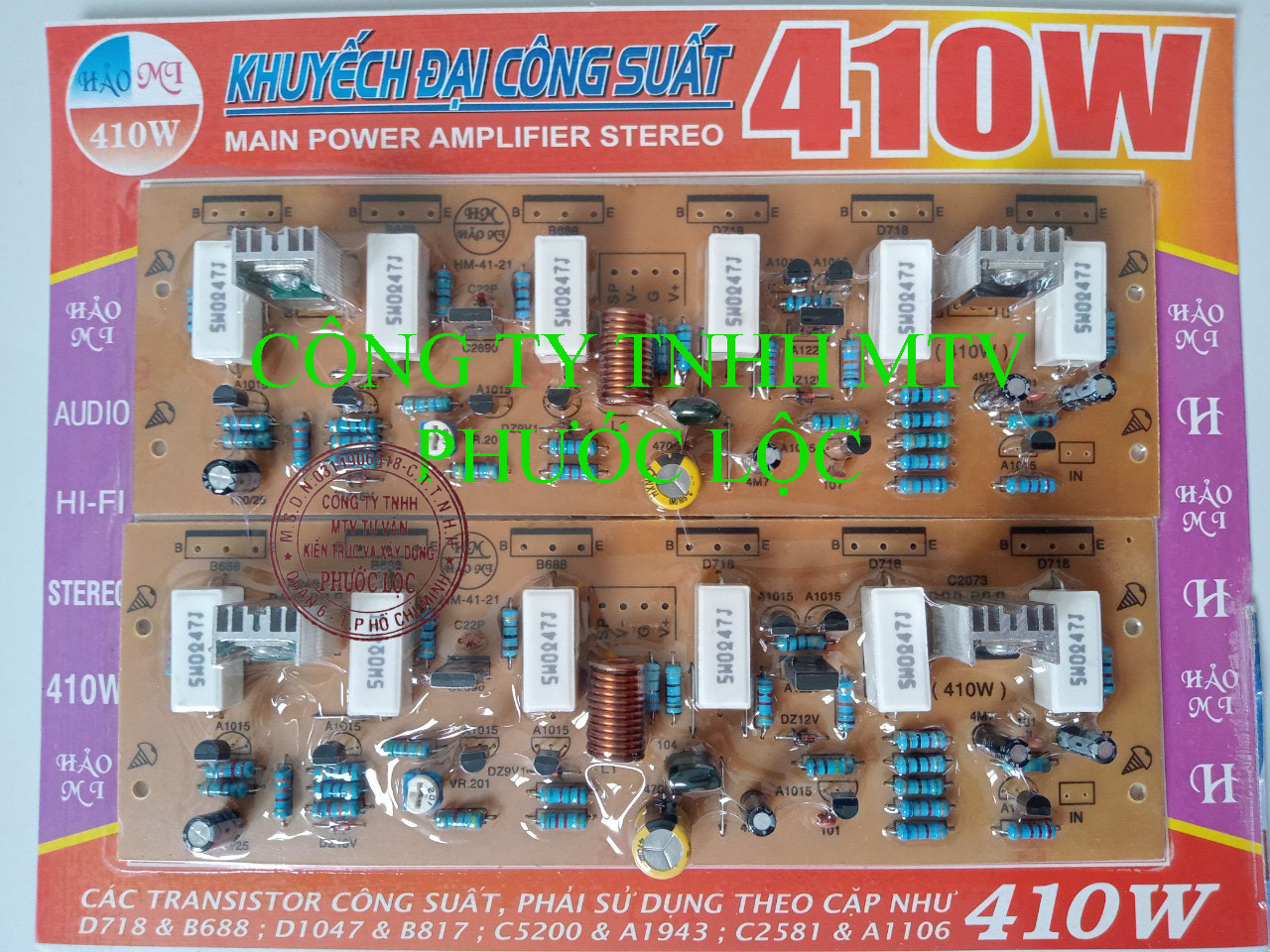 Bo mạch công suất amply 12 sò 410w