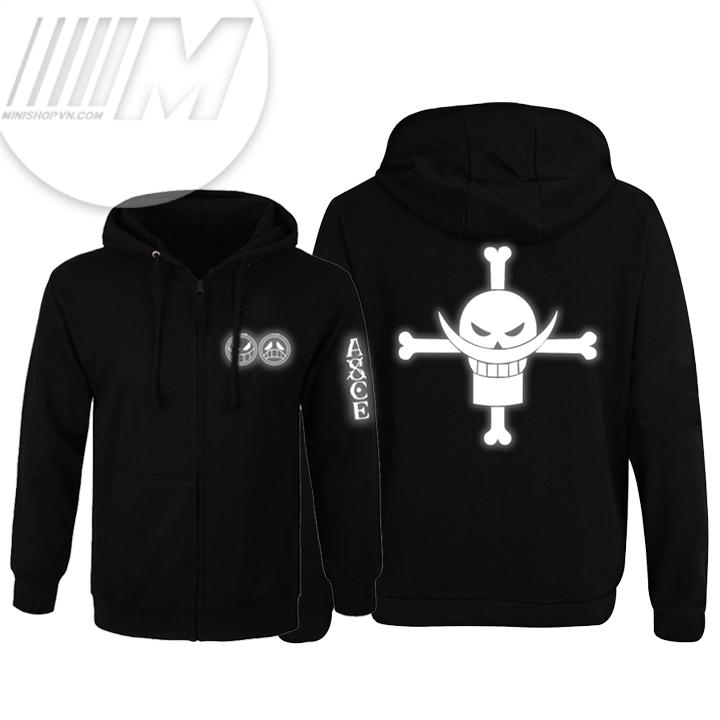 Áo Khoác One Piece Logo Râu Trắng Phản Quang