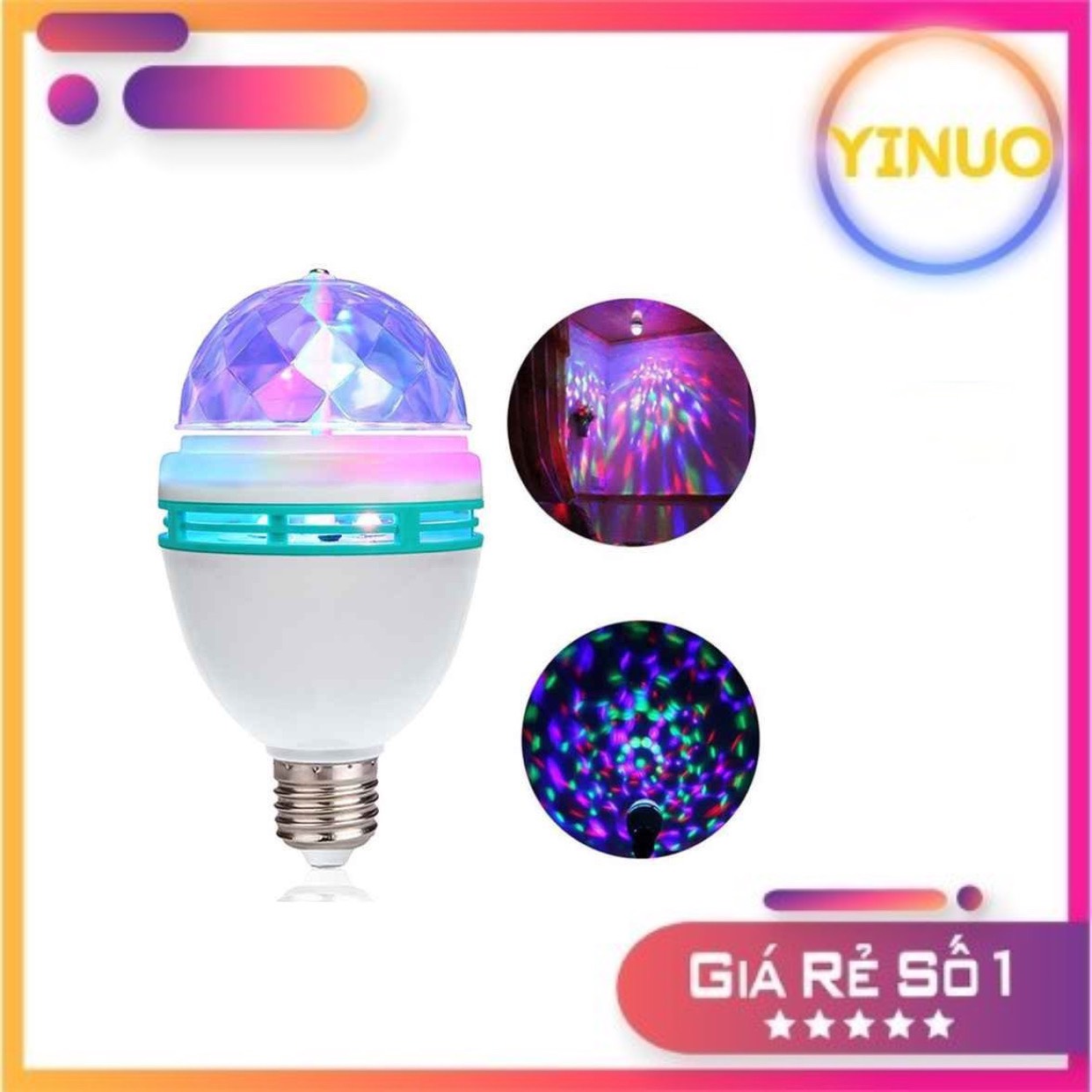 Đèn LED 7 màu vũ trường, bóng đèn LED trụ, đèn LED xoay 7 màu sân khấu chớp nháy đèn chớp 7 màu, đèn trang trí, đèn Led karaoke, đèn Led vũ trường, đèn vũ trường mini, cầu xoay mini 7 màu