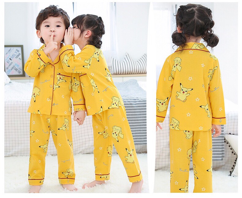 Bộ Piyama thun xinh mát cho bé trai, bé gái thật đáng iu 9-43Kg - Hàng VNXK