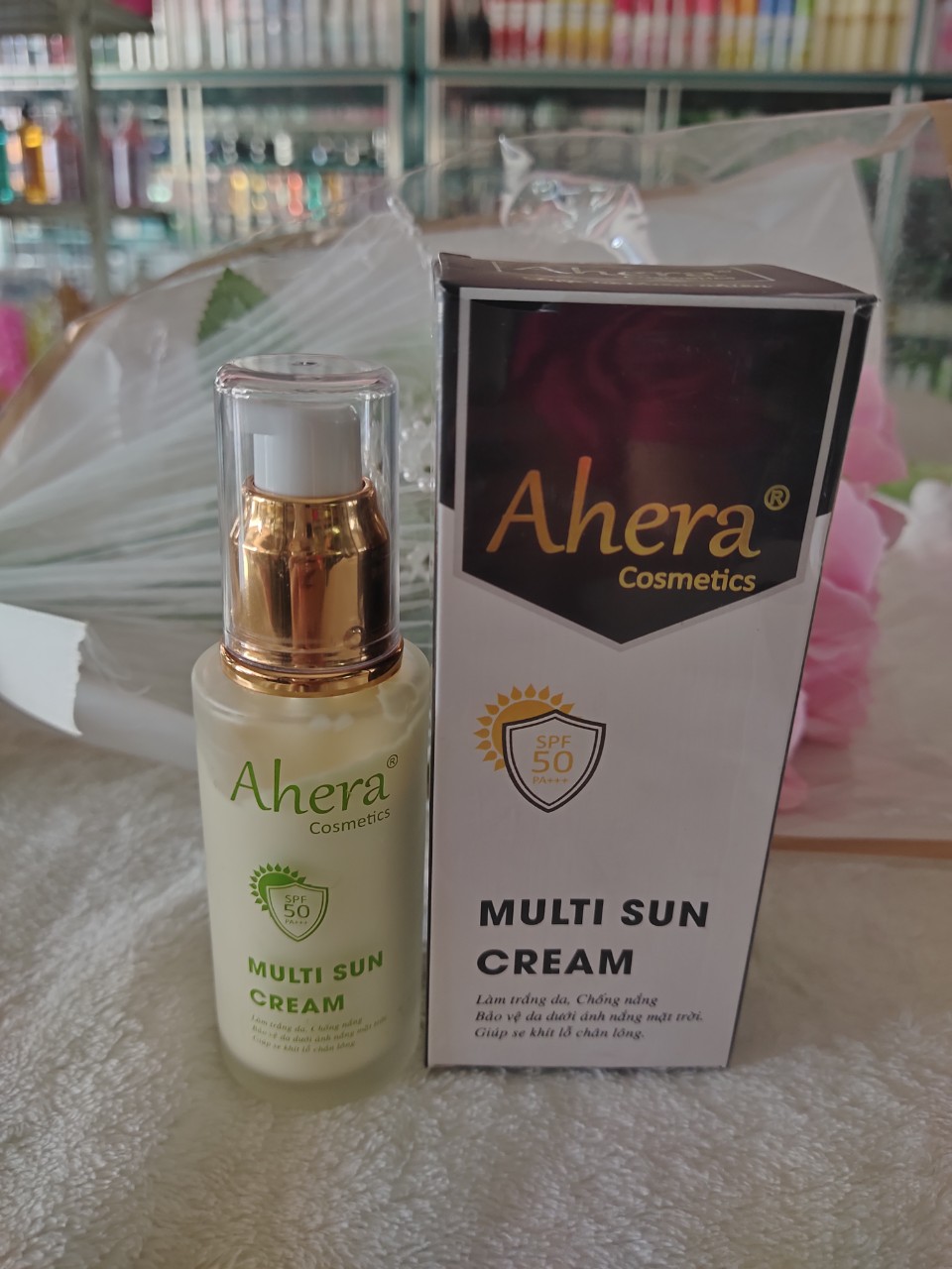 Kem chống nắng ahera multi sun cream 70ml
