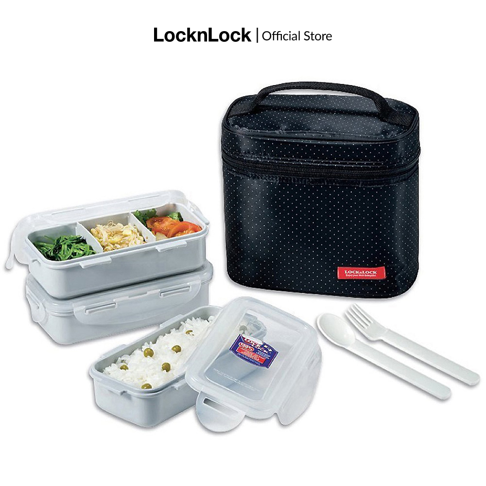 Hpl754db - bộ túi cơm hộp 3p nhãn hiệu lock&lock bag/704 752 754. hàng chính hãng