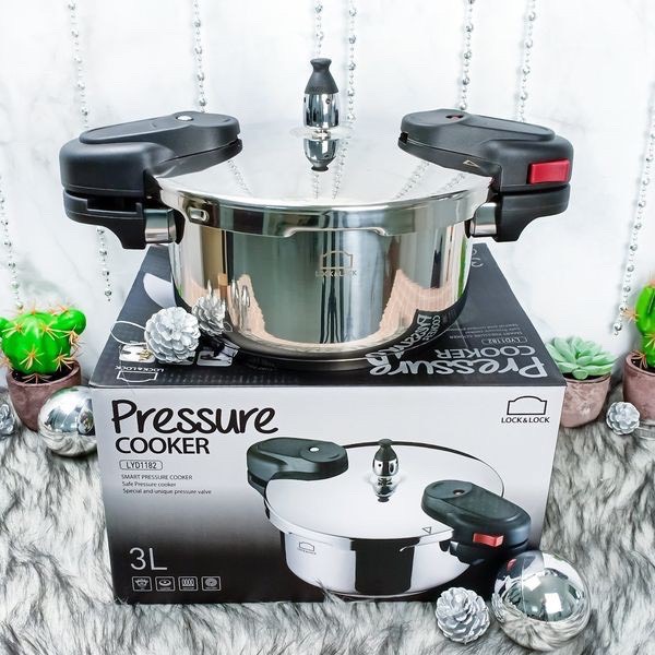NỒI ÁP SUẤT BẰNG INOX LOCK&LOCK 4L LYD2182 - ĐÁY TỪ