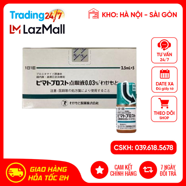 Serum dưỡng dài mi và chân mày bimatoprost 0.03% 2.5ml nội địa nhật bản