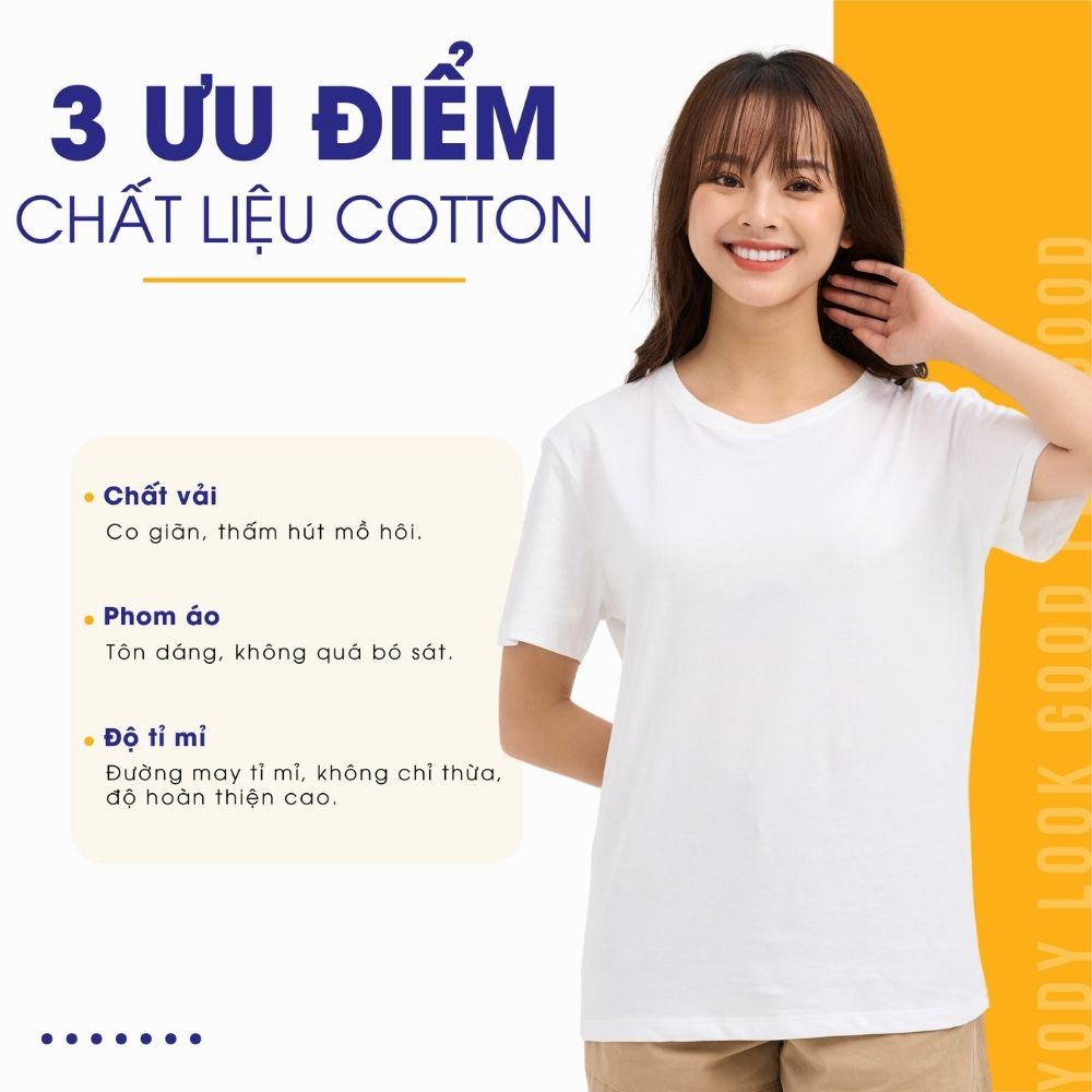 Áo phông Yody nữ cổ tròn cotton mềm mại đem đến sự thoải mái và tươi mới. Với những màu sắc trẻ trung, cùng những họa tiết độc đáo, Yody sẽ giúp bạn tự tin và nổi bật hơn trong mắt mọi người. Hãy nhanh tay sắm cho mình những chiếc áo phông Yody đáng yêu này.