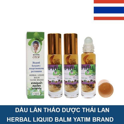 3 chai dầu lăn thảo dược 8ml/chai - chính hãng Thái Lan