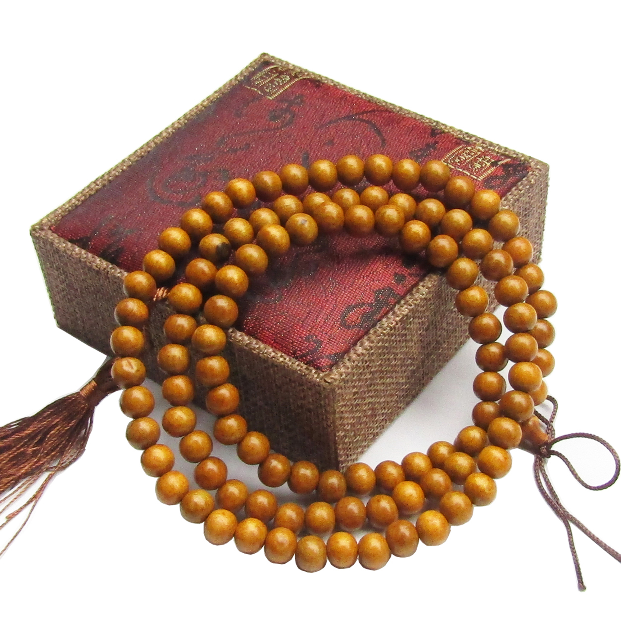 Vòng Tay Gỗ 108 Hạt 8mm Không Hộp
