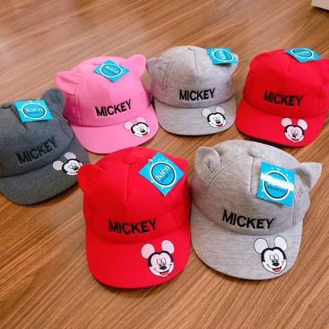 Nón kết mickey cho bé 3-5t,nón kết vải mềm