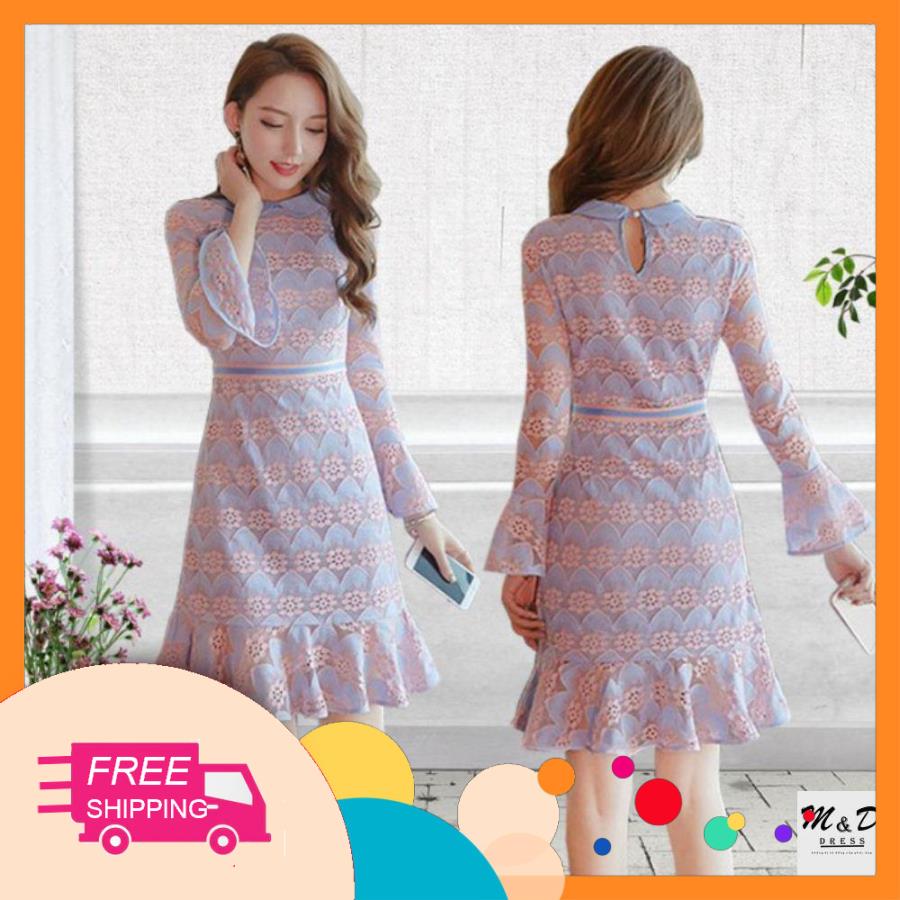 Đầm ren chữ A đẹp, dự tiệc, dạo phố, thời trang và cá tính-OSLP-01
