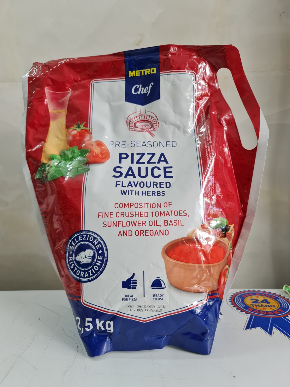 [TÚI 2.5 Kg] XỐT PIZZA [Italia] METRO CHEF Pizza Sauce Flavoured with Herbs