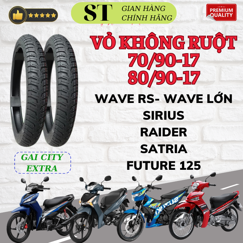 1 Cặp vỏ không ruột : wave rs -sirius -future 125-satria -raider