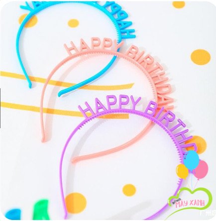 Bờm nhựa sinh nhật Happy Birthday