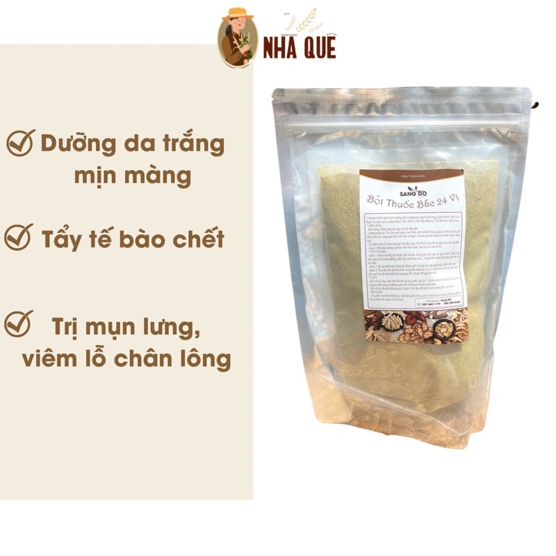 Bột thảo mộc ủ trắng da 24 vị 100gr