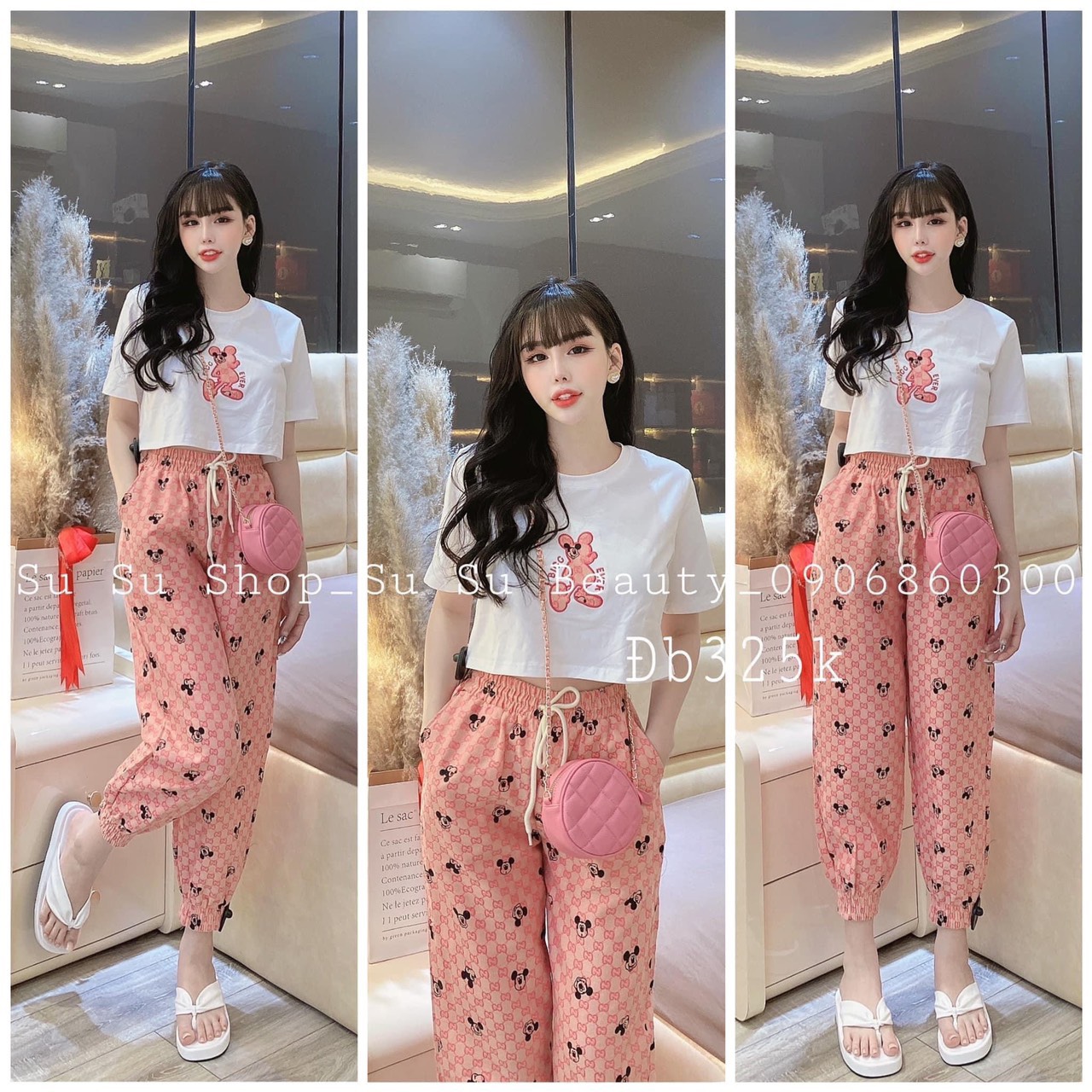 [Voucher 50k Freeship Max 0 đồng toàn quốc] Set thể thao quần ống rộng bo chân set áo thun croptop cá tính set đồ bộ thun dài mặc đi chơi đồ bộ nữ quần ống bom áo thun lững màu trắng