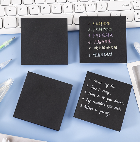 Giấy note, giấy ghi chú màu đen