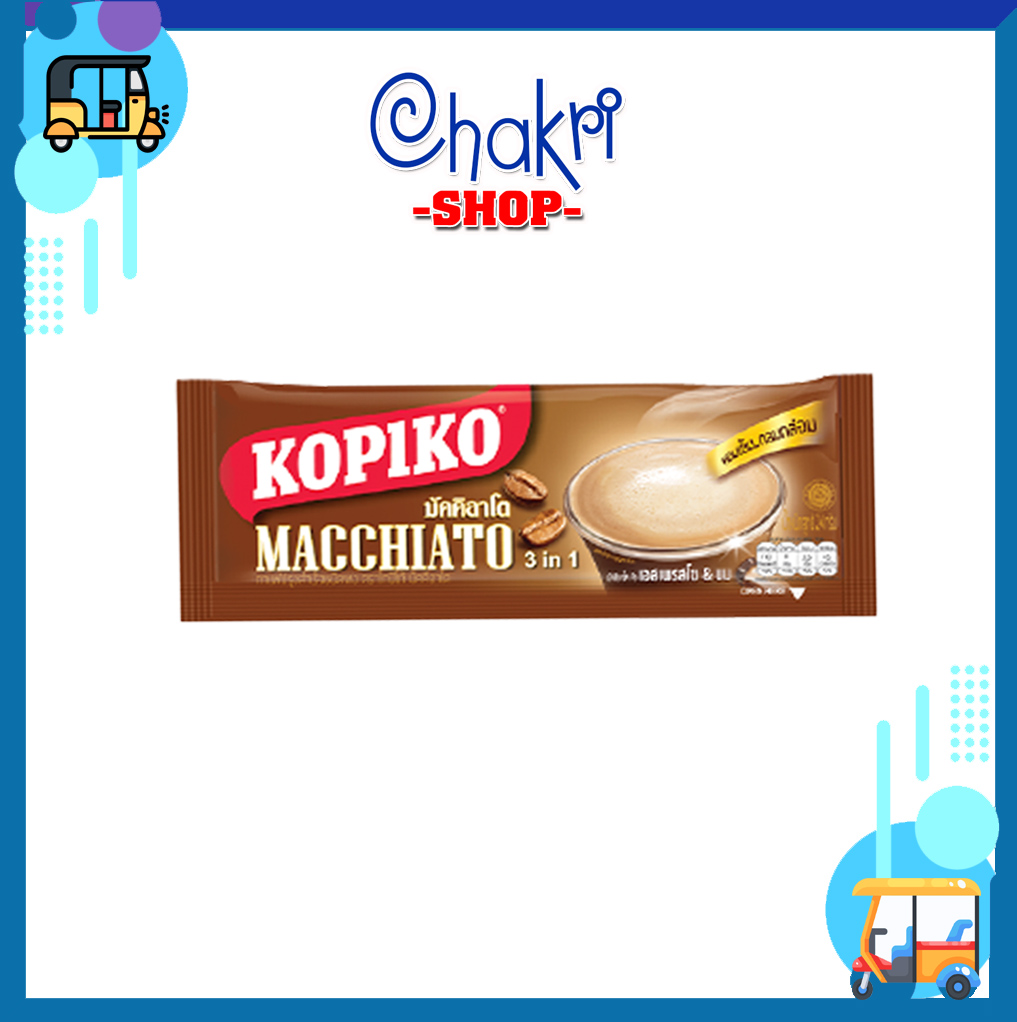 Cà phê sữa hòa tan Kopiko Macchiato 3in1 Thái Lan gói lẻ