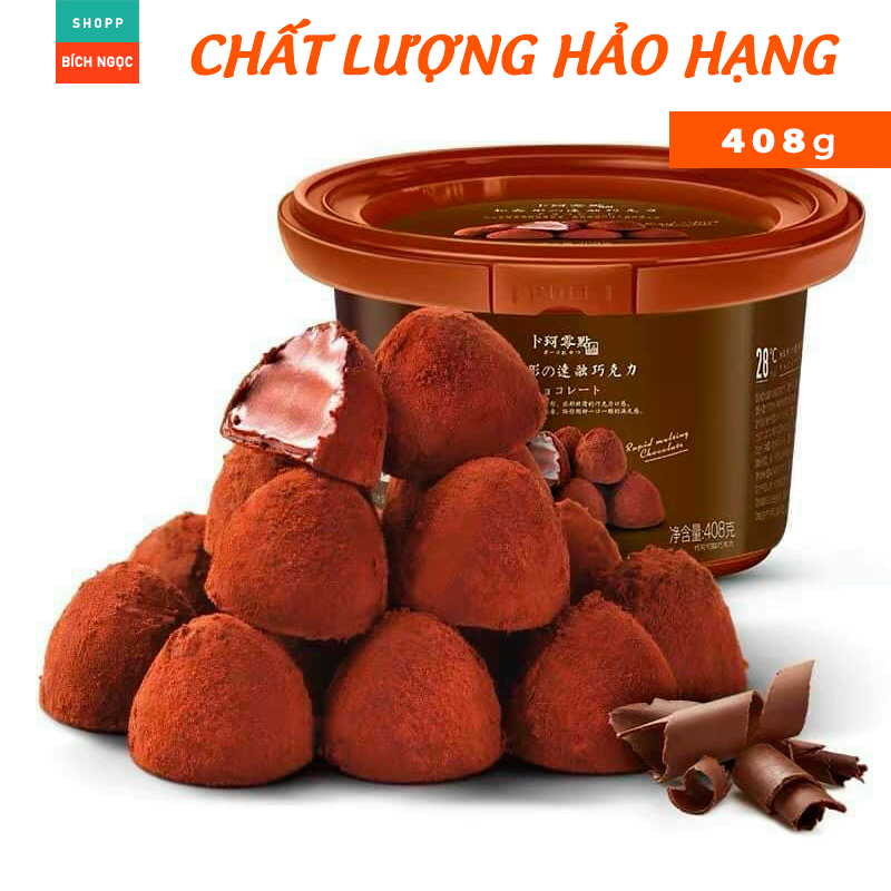 Socola Tươi Nama, Socola Truffles, Que Chấm, Nấm Chất Lượng Hảo Hạng - Công Thức Nhật Bản - Hộp 408g