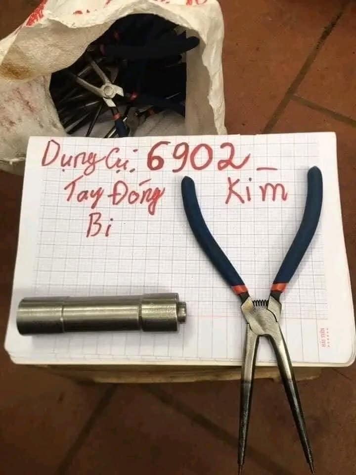 Bộ dụng cụ 6902 - kìm độ và tay đóng bi 6902 - hỗ trợ gắp phanh côn sau xe ga, lấy vòng bi 6902 xe máy