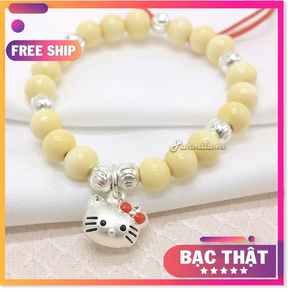Vòng dâu tằm panmila kết bi bạc - vòng tay cho bé