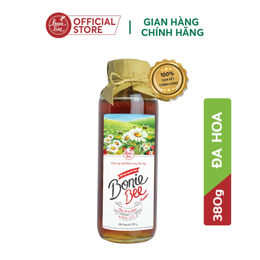 Mật Ong Thiên Nhiên Chín Tổ Bonie Bee Classic - 100% Tự Nhiên, Không Qua Xử Lý