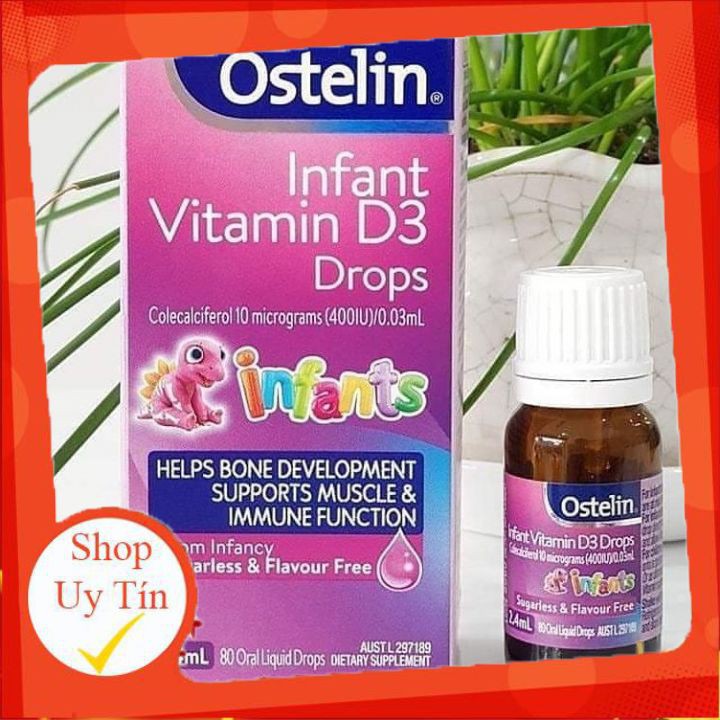 Vitamin D3 Ostelin Drops Úc dạng giọt cho trẻ nhỏ Úc