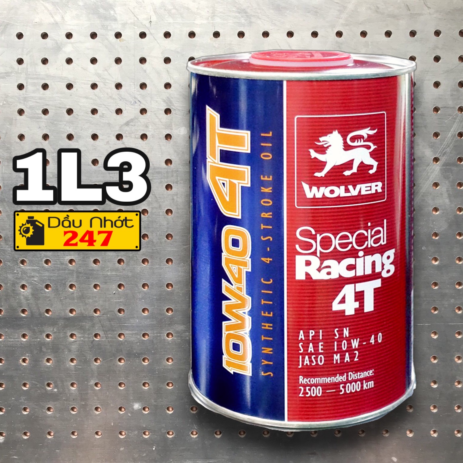 Combo 1L3 Dầu nhớt Wolver Special Racing 10W40