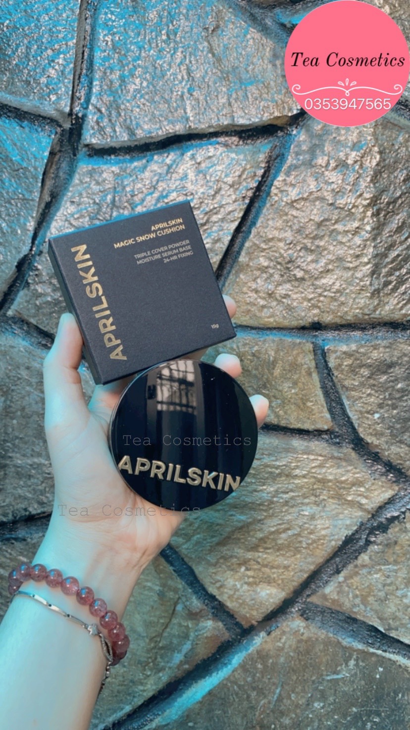 Phấn nước April Skin che khuyết điểm Magic Skin Snow Cushion