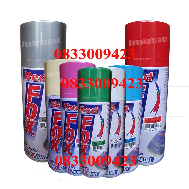 Sơn xịt Redfox cầm tay đủ màu tiện lợi, sơn ô tô, xe máy dung tích 400ml