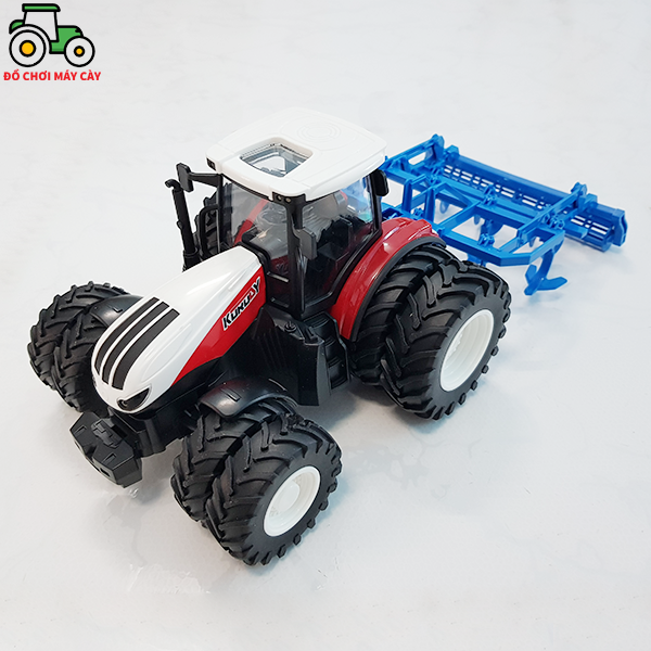 : máy kéo 210 hp – bánh đôi + dàn cày điều khiển từ xa , xe máy cày đồ chơi, xe nông trại, mk16bddc