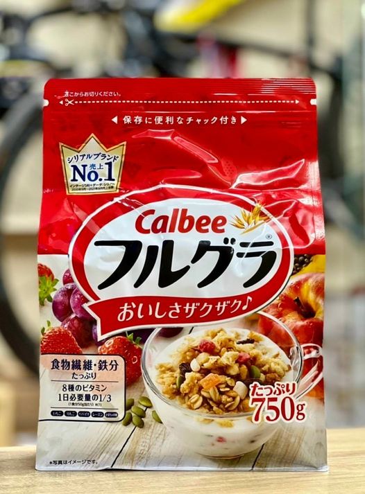 SALE! Ngũ cốc Calbee Nhật đỏ, trắng 750g và 600g date T12/24