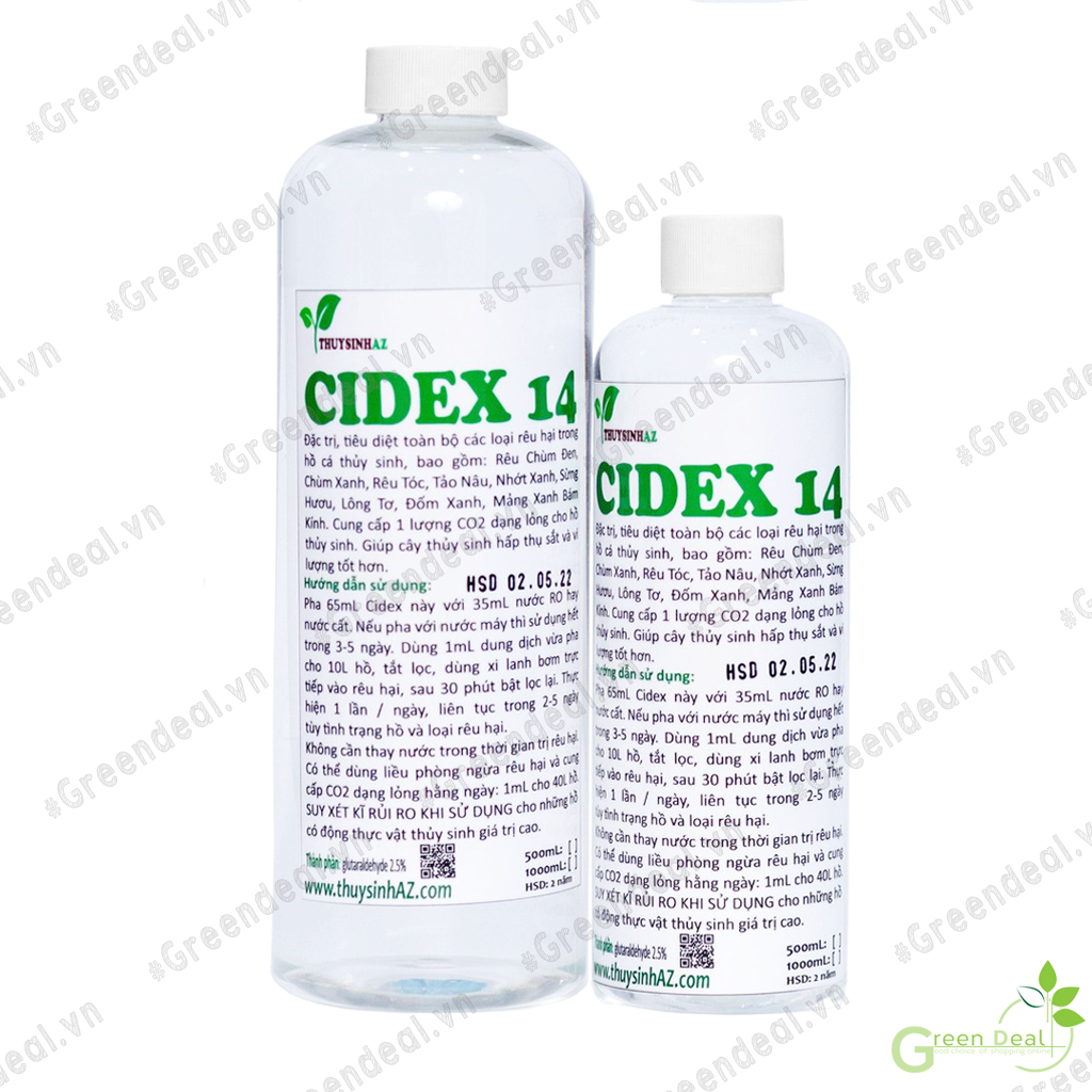 Thuysinhaz - cidex 14 | diệt rêu tảo hại trong hồ cá của thủy sinh az