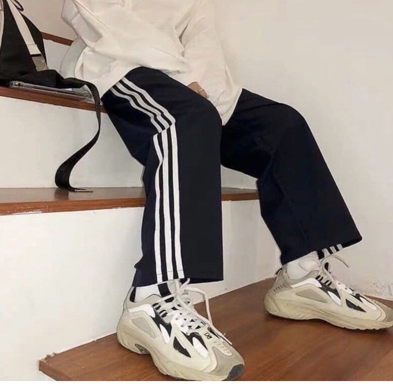 🌿( CAM KẾT HÀNG CHUẨN ) 🌿 Quần Baggy Nữ, Quần Culottes, Quần Thể Thao Nữ 3 Sọc Ống Rộng Cá Tính