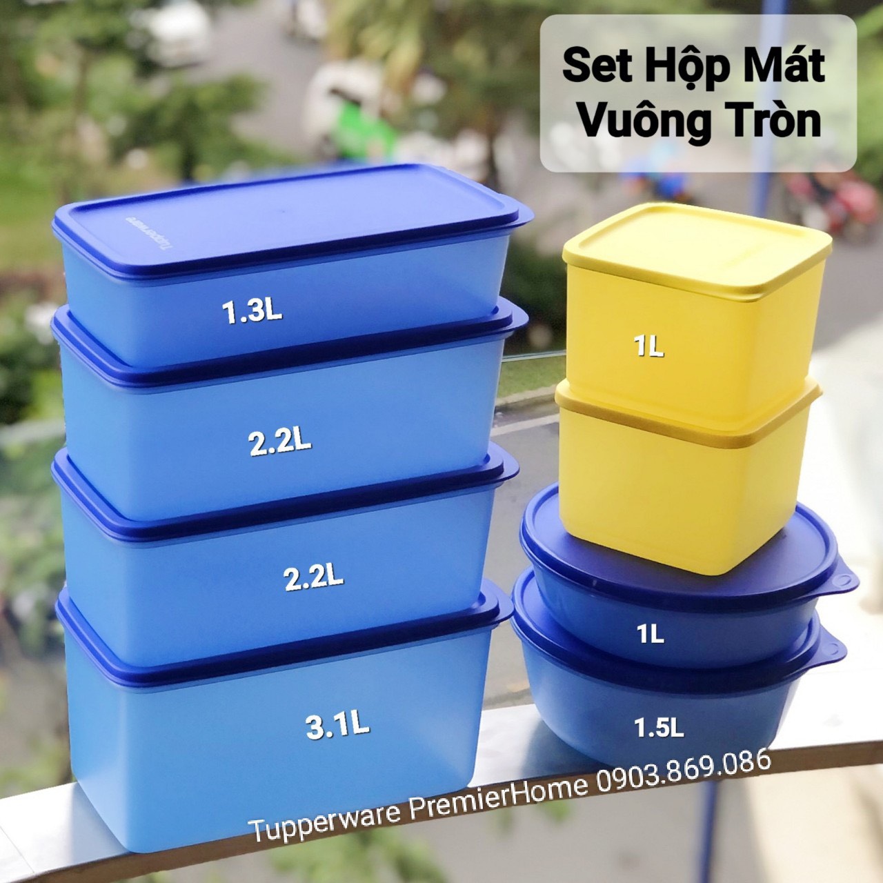 Set 8 hộp trữ mát Modern Tupperware